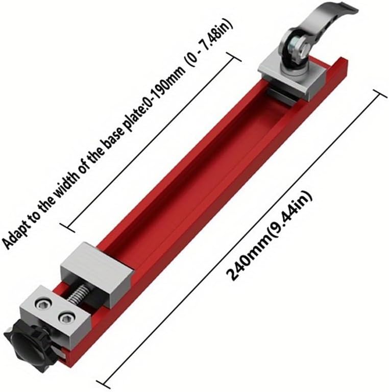BVY Aluminum Alloy Circular Saw Guide Rail - Precision Aluminum Alloy Cutting Machine Base Guide for Precision Cutting and Milling Tasks (9.4 inch) - Image 2